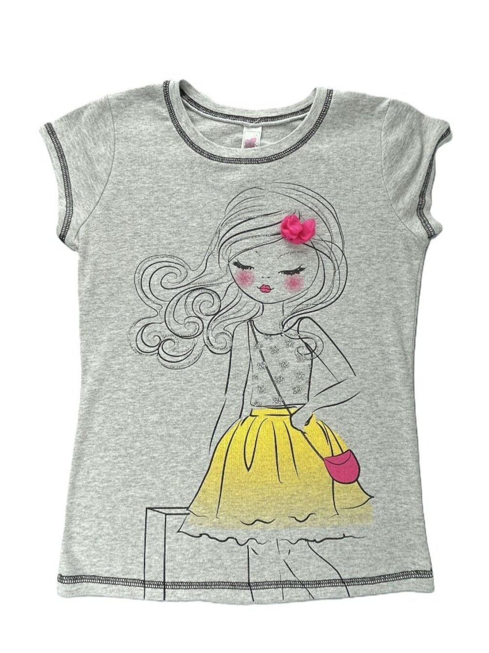 Beautees Girls Gray T-Shirt